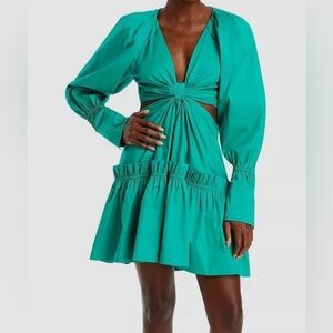 A.L.C. Alexa cutout poplin mini dress